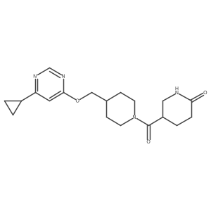 5-[4-[(6-Cyclopropylpyrimidin-4-yl)oxymethyl]piperidine-1-carbonyl]piperidin-2-one Structure