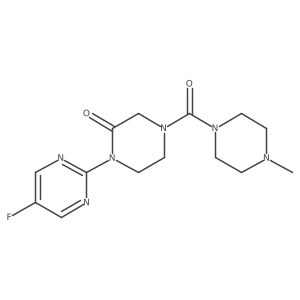 1-(5-Fluoropyrimidin-2-yl)-4-(4-methylpiperazine-1-carbonyl)piperazin-2-one Structure