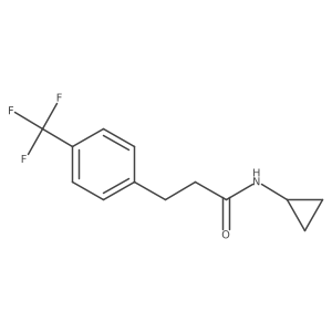 N-Cyclopropyl-3-[4-(trifluoromethyl)phenyl]propanamide结构式