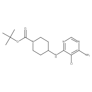 Tert-butyl 4-((6-amino-5-chloropyrimidin-4-yl)amino)piperidine-1-carboxylate Structure