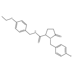 N-[(4-Ethoxyphenyl)methyl]-1-[(4-fluorophenyl)methyl]-5-oxopyrrolidine-2-carboxamide结构式
