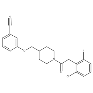2-({1-[2-(2-Chloro-6-fluorophenyl)acetyl]piperidin-4-yl}methoxy)pyridine-4-carbonitrile Structure