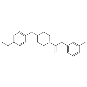 1-{4-[(5-Ethylpyrimidin-2-yl)oxy]piperidin-1-yl}-2-(3-methylphenyl)ethan-1-one结构式