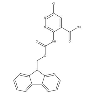 6-chloro-3-({[(9H-fluoren-9-yl)methoxy]carbonyl}amino)pyridazine-4-carboxylic acid Structure