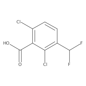 2,6-Dichloro-3-(difluoromethyl)benzoic acid结构式