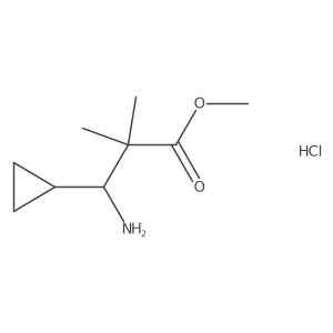 methyl(3S)-3-amino-3-cyclopropyl-2,2-dimethylpropanoatehydrochloride Structure