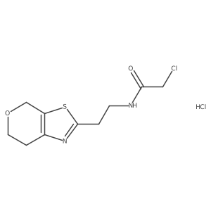 2-chloro-N-(2-{4H,6H,7H-pyrano[4,3-d][1,3]thiazol-2-yl}ethyl)acetamide hydrochloride结构式