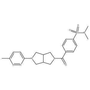 N,N-dimethyl-4-[5-(6-methylpyridazin-3-yl)-octahydropyrrolo[3,4-c]pyrrole-2-carbonyl]benzene-1-sulfonamide结构式