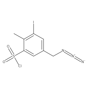 5-(Azidomethyl)-3-iodo-2-methylbenzene-1-sulfonyl chloride结构式