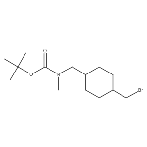 tert-butyl N-methyl-N-{[(1r,4r)-4-(bromomethyl)cyclohexyl]methyl}carbamate Structure