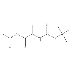 1-chloroethyl (2S)-2-{[(tert-butoxy)carbonyl]amino}propanoate结构式