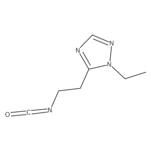 1-ethyl-5-(2-isocyanatoethyl)-1H-1,2,4-triazole结构式