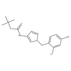 tert-butyl N-{1-[(4-bromo-2-chlorophenyl)methyl]-1H-pyrazol-4-yl}carbamate Structure