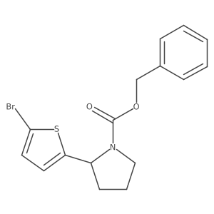 Benzyl 2-(5-bromothiophen-2-yl)pyrrolidine-1-carboxylate Structure