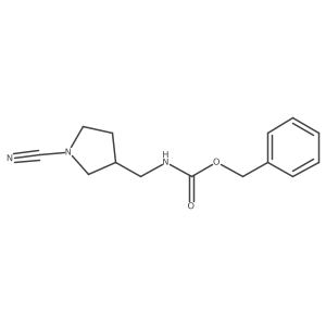 benzyl N-[(1-cyanopyrrolidin-3-yl)methyl]carbamate结构式