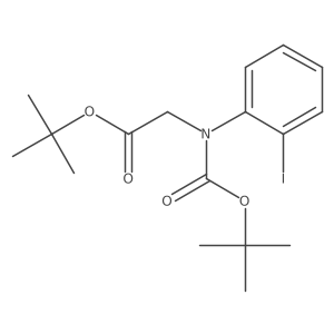 tert-butyl 2-(N-tert-butoxycarbonyl-2-iodo-anilino)acetate Structure