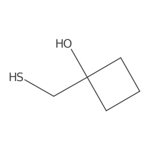 1-(Sulfanylmethyl)cyclobutan-1-ol结构式