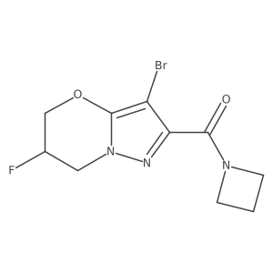 Azetidin-1-YL(3-bromo-6-fluoro-6,7-dihydro-5H-pyrazolo[5,1-B][1,3]oxazin-2-YL)methanone结构式