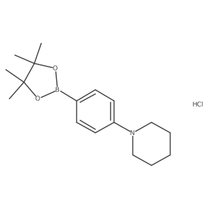 1-[4-(Tetramethyl-1,3,2-dioxaborolan-2-yl)phenyl]piperidine hydrochloride Structure
