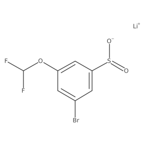 Lithium 3-bromo-5-(difluoromethoxy)benzenesulfinate结构式