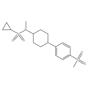 N-[1-(4-methanesulfonylphenyl)piperidin-4-yl]-N-methylcyclopropanesulfonamide Structure