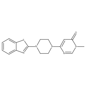 6-[4-(1,3-Benzothiazol-2-yl)piperazin-1-yl]-3-methyl-3,4-dihydropyrimidin-4-one结构式