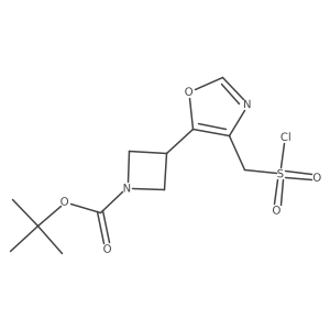 Tert-butyl 3-{4-[(chlorosulfonyl)methyl]-1,3-oxazol-5-yl}azetidine-1-carboxylate结构式