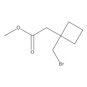 Methyl2-[1-(bromomethyl)cyclobutyl]acetate Structure