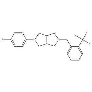 5-Fluoro-2-(5-{[2-(trifluoromethyl)phenyl]methyl}-octahydropyrrolo[3,4-c]pyrrol-2-yl)pyridine结构式
