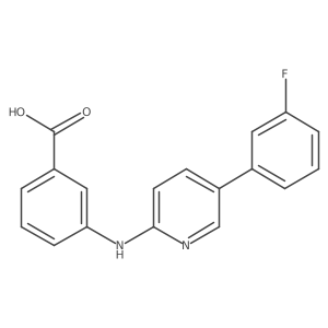 3-[[5-(3-Fluorophenyl)pyridin-2-yl]amino]benzoic Acid Structure