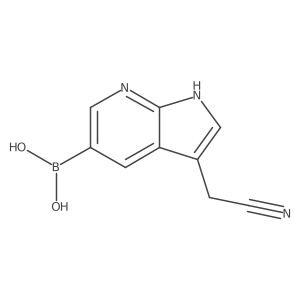 (3-(Cyanomethyl)-1H-pyrrolo[2,3-b]pyridin-5-yl)boronic acid Structure