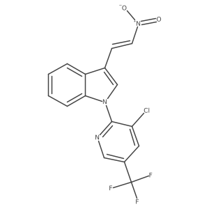 1-[3-chloro-5-(trifluoromethyl)pyridin-2-yl]-3-[(Z)-2-nitroethenyl]-1H-indole结构式