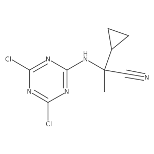 I+/--[(4,6-Dichloro-1,3,5-triazin-2-yl)amino]-I+/--methylcyclopropaneacetonitrile Structure