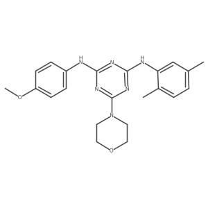 N-(2,5-dimethylphenyl)-N'-(4-methoxyphenyl)-6-(morpholin-4-yl)-1,3,5-triazine-2,4-diamine Structure