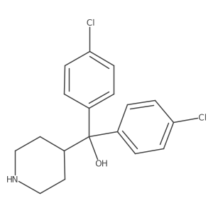 alpha,alpha-Bis(4-chlorophenyl)-4-piperidinemethanol结构式