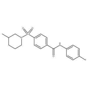 N-(4-fluorophenyl)-4-[(3-methylpiperidin-1-yl)sulfonyl]benzamide结构式