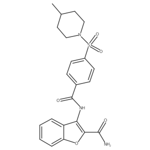 3-(4-((4-Methylpiperidin-1-yl)sulfonyl)benzamido)benzofuran-2-carboxamide Structure