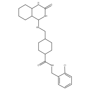 N-[(2-chlorophenyl)methyl]-4-{[(2-sulfanylidene-1,2-dihydroquinazolin-4-yl)amino]methyl}cyclohexane-1-carboxamide Structure