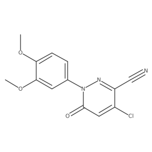 4-Chloro-1-(3,4-dimethoxy-phenyl)-6-oxo-1,6-dihydro-pyridazine-3-carbonitrile Structure