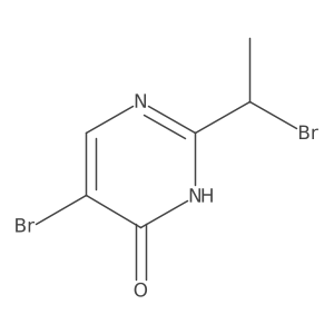 5-bromo-2-(1-bromo-ethyl)-3H-pyrimidin-4-one结构式