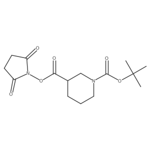 Piperidine-1,3-dicarboxylic acid 1-tert-butyl ester 3-(2,5-dioxo-pyrrolidin-1-yl)ester Structure