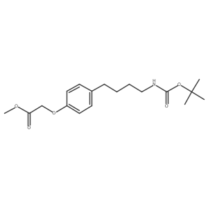 [4-(4-tert-Butoxycarbonylaminobutyl)phenoxy]acetic acid methyl ester Structure