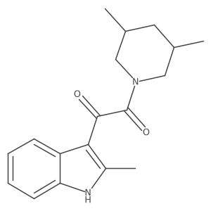 1-(3,5-dimethylpiperidin-1-yl)-2-(2-methyl-1H-indol-3-yl)ethane-1,2-dione结构式