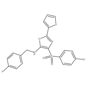 4-[(4-chlorophenyl)sulfonyl]-N-(4-fluorobenzyl)-2-(furan-2-yl)-1,3-oxazol-5-amine结构式