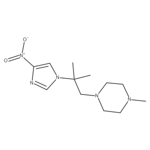 1-Methyl-4-[2-methyl-2-(4-nitro-imidazol-1-yl)-propyl]-piperazine结构式