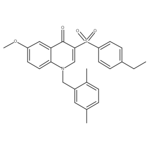 1-(2,5-dimethylbenzyl)-3-((4-ethylphenyl)sulfonyl)-6-methoxyquinolin-4(1H)-one结构式