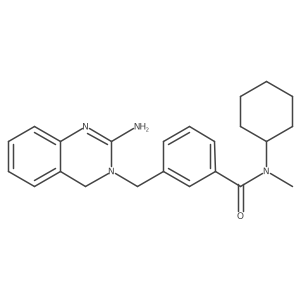 3-[(2-Amino-3(4H)-quinazolinyl)methyl]-N-cyclohexyl-N-methylbenzamide Structure