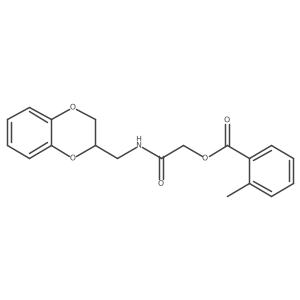 [2-(2,3-Dihydro-1,4-benzodioxin-3-ylmethylamino)-2-oxoethyl] 2-methylbenzoate结构式