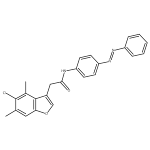 3-Benzofuranacetamide, 5-chloro-4,6-dimethyl-N-[4-(2-phenyldiazenyl)phenyl]- Structure