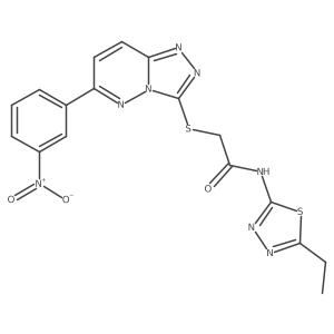N-(5-ethyl-1,3,4-thiadiazol-2-yl)-2-((6-(3-nitrophenyl)-[1,2,4]triazolo[4,3-b]pyridazin-3-yl)thio)acetamide Structure